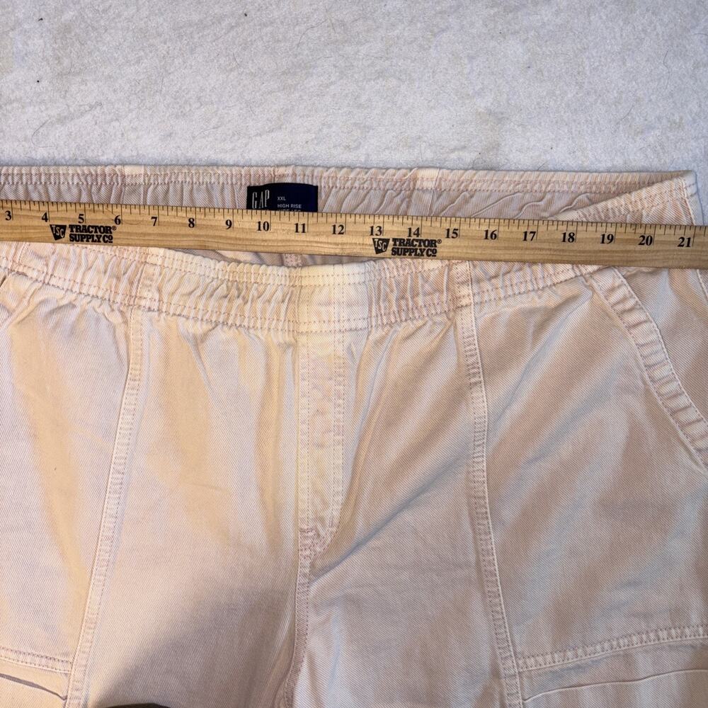 Gap Denim Wm XXL Pull On High Rise Wide Leg Pants Nude Rose Utility Casual Jeans - Picture 6 of 12